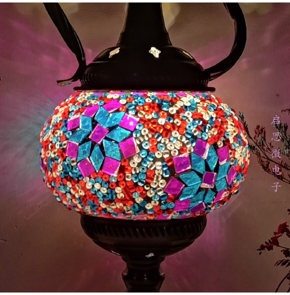 DIY Turkish Mosaic Light Material Package Handmade Table Lamp Design Lovers Parent-child Glass Night Lampara Birthday Gift