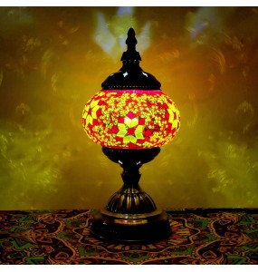 Turkish Mosaic Table Lamp Vintage Art Deco Handcrafted Lamparas De Mesa Mosaic Glass Bed Light Lamparas Con Mosaicos Night Light