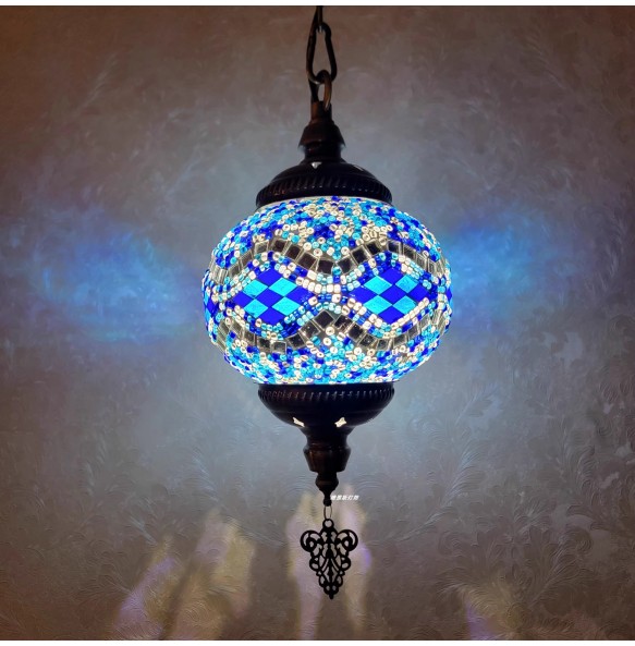 Turkish Mosaic Pendant Lamp Vintage Art Deco Handcrafted Lamparas De Mesa Glass Romantic Light Lamparas Con Mosaicos Home Decor