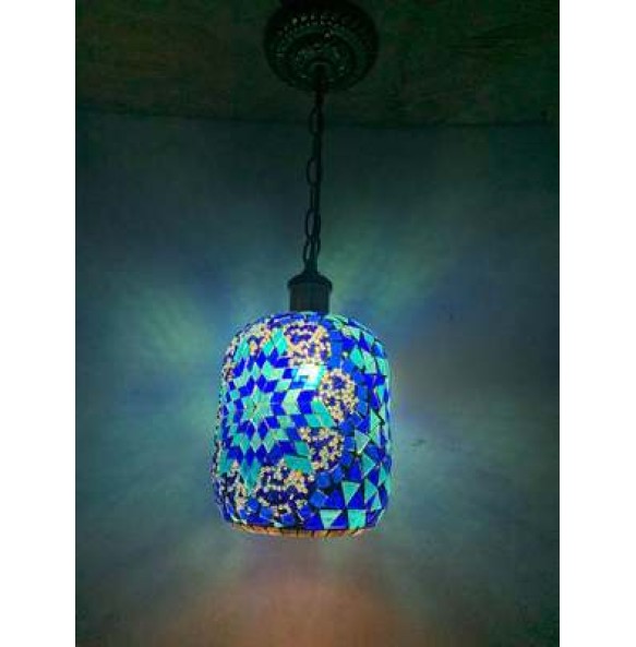 New Turkish Mosaic Pendant Lamp Vintage Art Deco Handcrafted Lampe De Mesa Glass Romantic Light Lamparas Colgantes Para Techo