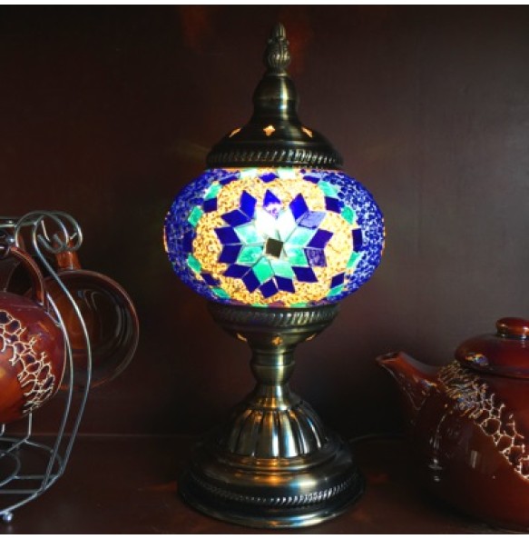 DIY Turkish Mosaic Light Material Package Handmade Table Lamp Design Lovers Parent-child Glass Night Lampara Birthday Gift