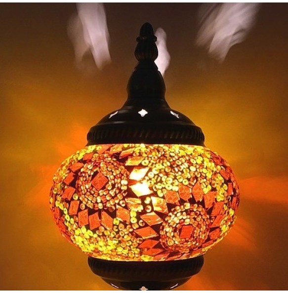 Newest E14 Hand-inlaid Glass Mosaic Bedroom Living Room Decorative Table Lamps of Mediterranean Style Turkish Lamps