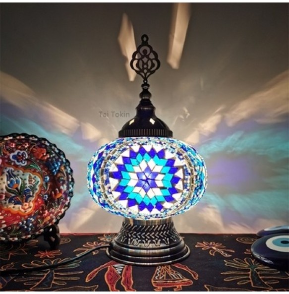 Turkish Led Table Light Bedroom Decoration Abajur Para Quarto Mosaic Glass Lampara De Noche Dormitorio Desk Lamp Nightlights