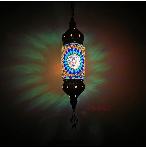 New Mosaic pendant Lamp vintage art deco Handcrafted lamparas de mesa mosaic Glass romantic  light lamparas con mosaicos