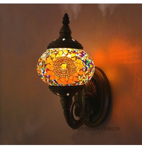 New Mediterranean style Art Deco Turkish Mosaic Wall Lamp Handcrafted mosaic Glass romantic wall light