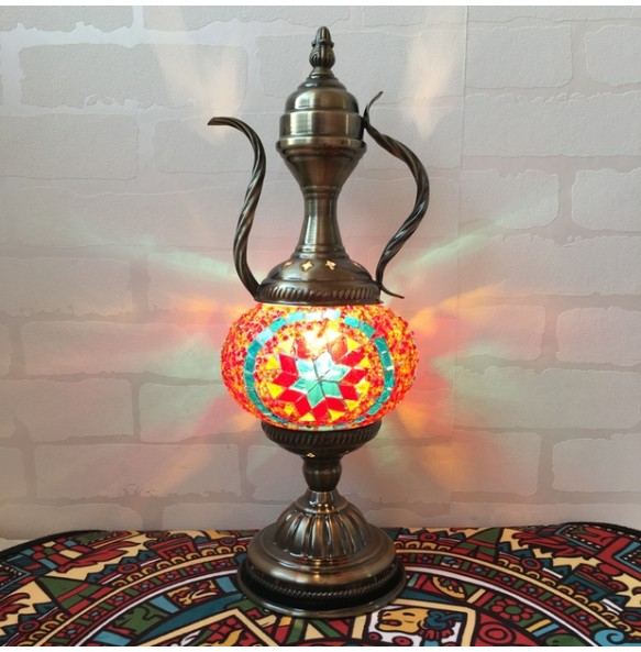 Newest Mediterranean style Art Deco Turkish Mosaic Table Lamp Handcrafted mosaic Glass romantic bed light