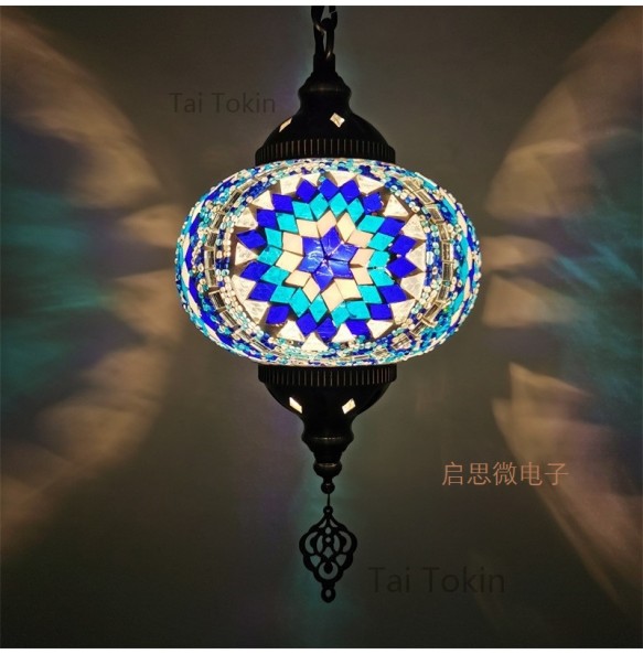 Newest style Turkish ethnic customs handmade Mosaic lamp romantic cafe restaurant bar tree Pendant light bar Pendant lamp