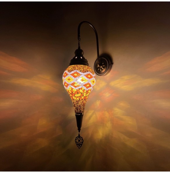 Turkish Balloon Mosaic Wall Lamp Handcrafted Glass Luminaria Led Light Corridor Sofa Background Lighting Home Room Decor Lampe