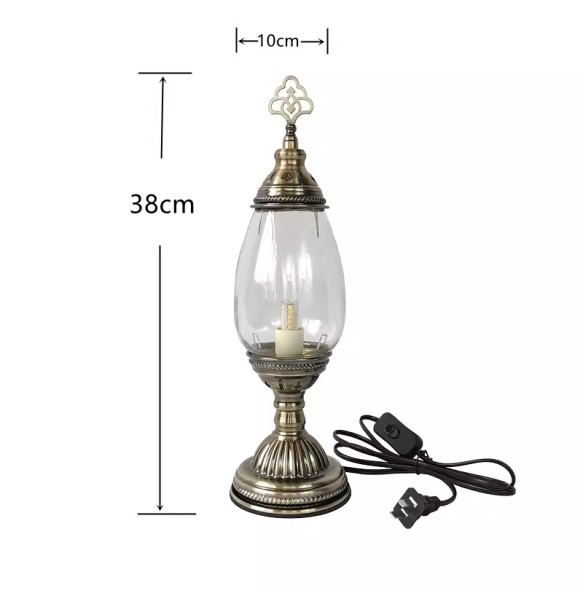 DIY Turkish Table Lamp Handmade Material Plain Light Couple Parent-child Bedroom Led Night