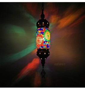 New Mosaic pendant Lamp vintage art deco Handcrafted lamparas de mesa mosaic Glass romantic  light lamparas con mosaicos