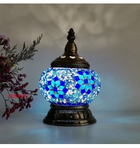 New Style E14 Hand-inlaid glass mosaic bedroom living room decorative Night Lamps of Mediterranean style Turkish Lamps