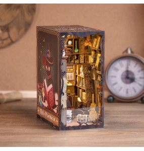 CUTEBEE DIY Book Nook Kit Miniature Doll House Home Touch Light Dust Cover Model Building Toys Gifts Magic Pharmacist