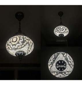 Dia 25cm New Style Turkey Ethnic Customs Handmade Lamp Romantic Cafe Restaurant Bar Tree Pendant Light Bar Mosaic Pendant Lamp