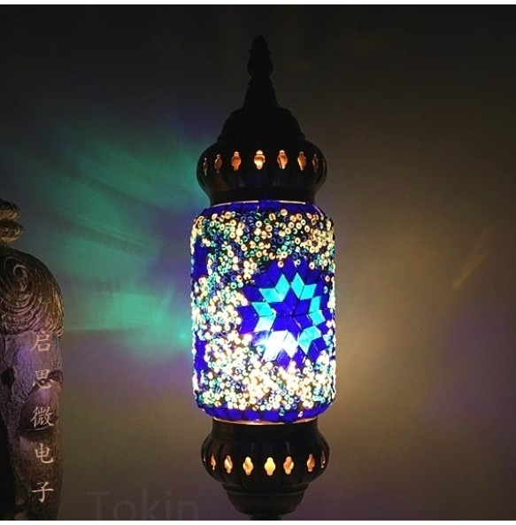 New Mosaic pendant Lamp vintage art deco Handcrafted lamparas de mesa mosaic Glass romantic  light lamparas con mosaicos