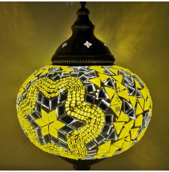 Turkish mosaic table Lamp vintage art deco Handcrafted lamparas de mesa E14 Glass romantic bed light lamparas con mosaicos