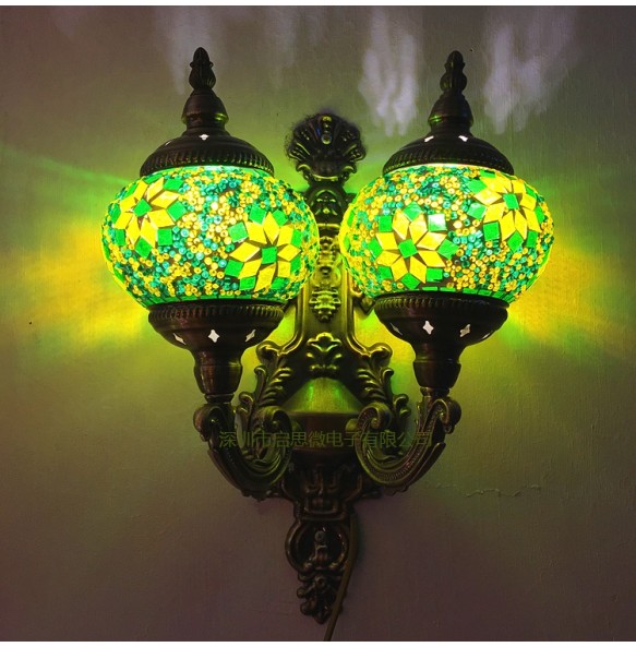 Turkey Ethnic Customs Handmade Lamp Romantic Cafe Restaurant Bar Wall light Bedroom Living Room Book Room  Wall Lights