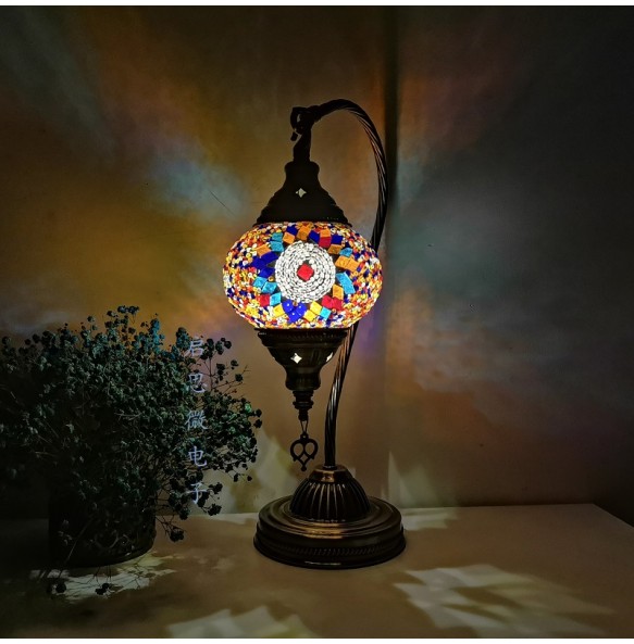 Turkish mosaic table Lamp vintage art deco Handcrafted lamparas de mesa  mosaic Glass romantic bed light lamparas con mosaicos