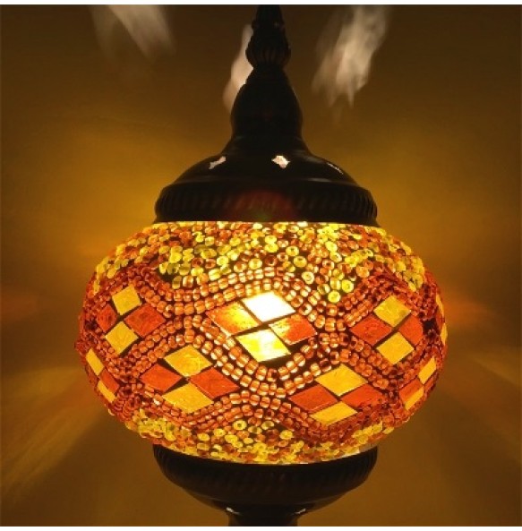 Mediterranean Style Art Deco Turkish Mosaic Table Lamp Handcrafted Mosaic Glass Romantic Bed Light