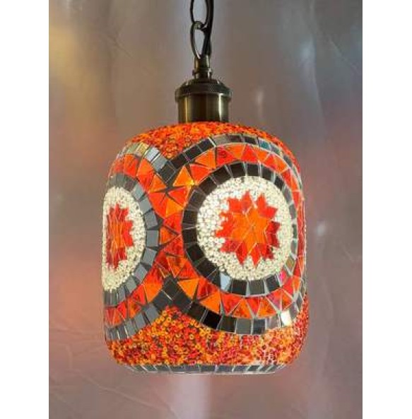 New Turkish Mosaic Pendant Lamp Vintage Art Deco Handcrafted Lampe De Mesa Glass Romantic Light Lamparas Colgantes Para Techo