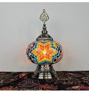 Turkish Led Table Light Bedroom Decoration Abajur Para Quarto Mosaic Glass Lampara De Noche Dormitorio Desk Lamp Nightlights