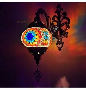 Newest Mediterranean style Art Deco Turkish Mosaic Wall Lamp Handcrafted mosaic Glass romantic wall light