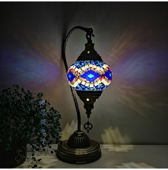 Turkish mosaic table Lamp vintage art deco Handcrafted lamparas de mesa  mosaic Glass romantic bed light lamparas con mosaicos