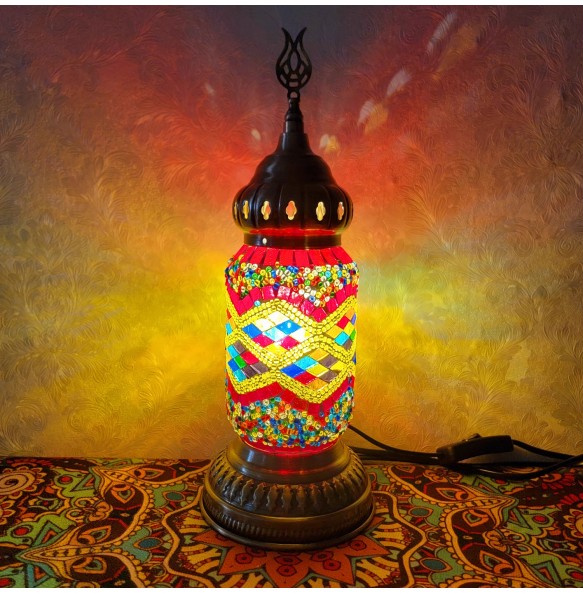 Turkish Mosaic Table Lamp Vintage Art Deco Handcrafted Lamparas De Mesa Mosaic Glass Bed Light Lamparas Con Mosaicos Night Light