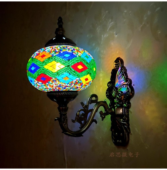 Turkish Mosaic Wall Lamps Handmade Luminaria Applique Murale Intérieur Led Lampara Bedroom Living Room Balcony Aisle Decor Light