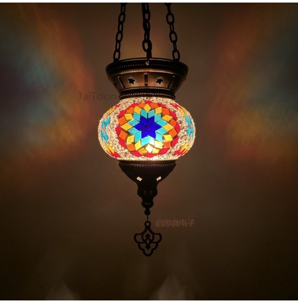 DIY Turkish Mosaic Light Material Package Handmade Pendant Lamp Home Decor Lustre Lamparas Colgantes Para Techo