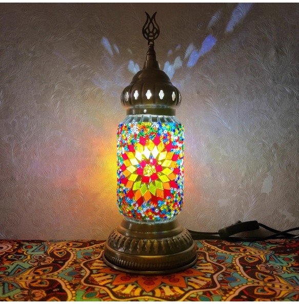 Turkish Mosaic Table Lamp Vintage Art Deco Handcrafted Lamparas De Mesa Mosaic Glass Bed Light Lamparas Con Mosaicos Night Light