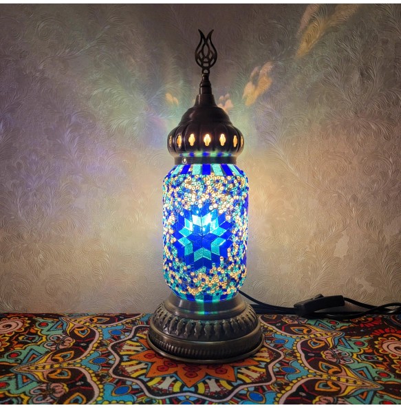 Turkish Mosaic Table Lamp Vintage Art Deco Handcrafted Lamparas De Mesa Mosaic Glass Bed Light Lamparas Con Mosaicos Night Light