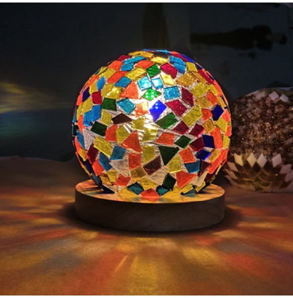 DIY Turkish Mosaic Light Material Package Handmade Night Lamp Design Lovers Parent-child Glass Package Paste Birthday Gift