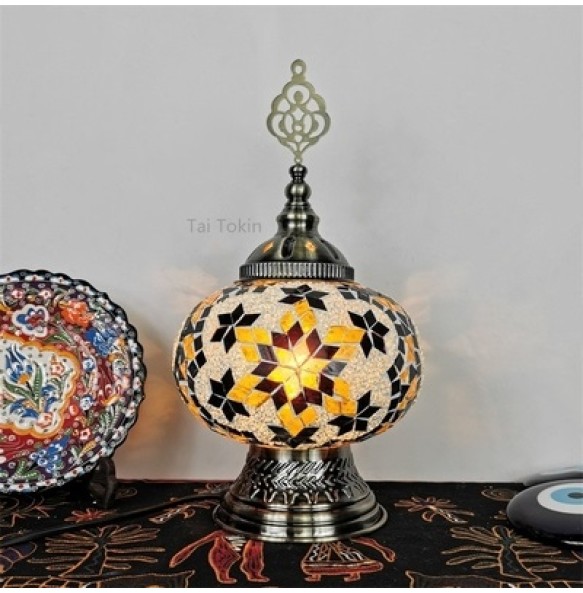 Turkish Led Table Light Bedroom Decoration Abajur Para Quarto Mosaic Glass Lampara De Noche Dormitorio Desk Lamp Nightlights