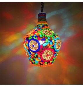 Turkish Mosaic Vase Pendant Lamp Ethnic Customs Handmade Lampe Romantic Cafe Restaurant Bar Tree Pendant Light Home Decro