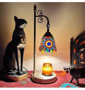 Turkish Mosaic Aroma Table Lamp Vintage Art Deco Handcrafted Lamparas De Mesa Glass Romantic Bed Light Lamparas Con Mosaicos ﻿