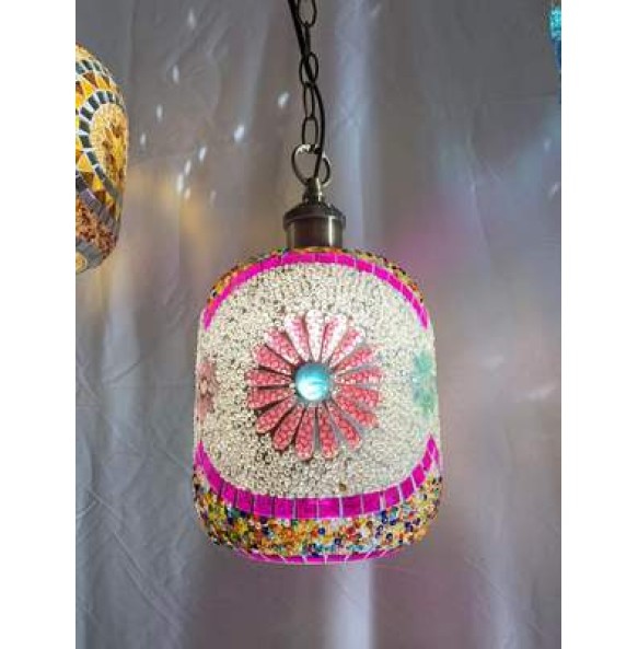 New Turkish Mosaic Pendant Lamp Vintage Art Deco Handcrafted Lampe De Mesa Glass Romantic Light Lamparas Colgantes Para Techo