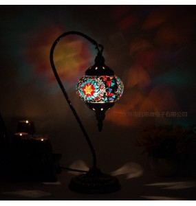 Turkish Mosaic Table Lamp Vintage Art Deco Handcrafted Lamparas De Mesa Mosaic Glass Romantic Bed Light Lamparas Con Mosaicos