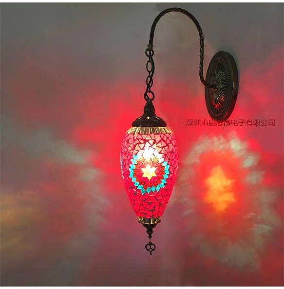 E14 Turkish Mosaic Wall Lamps Luminaria Applique Murale Intérieur Led Lampara Bedroom Living Room Balcony Aisle Decor Light