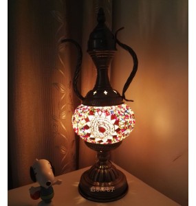 Newest E14 Hand-inlaid Glass Morocco Style Mosaic Light Bedroom Living Room Decorative Table Lamp Turkish Lampe