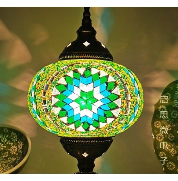 Newest big size Mediterranean style Art Deco Turkish Mosaic Wall Lamp Handcrafted mosaic Glass romantic wall light