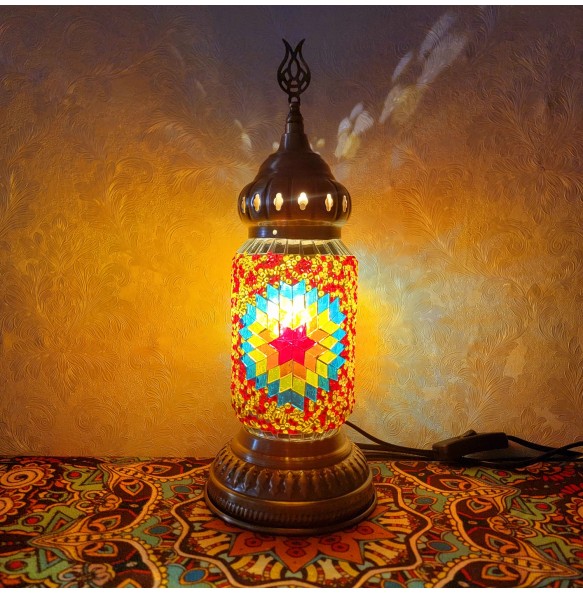 Turkish Mosaic Table Lamp Vintage Art Deco Handcrafted Lamparas De Mesa Mosaic Glass Bed Light Lamparas Con Mosaicos Night Light