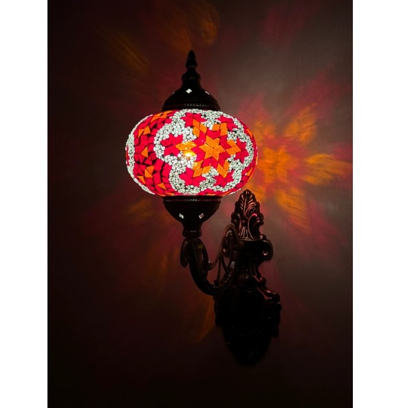 New Turkish Mosaic Wall Lamp Handcrafted Glass Luminaria Led Wall Light Corridor Sofa Background Lighting Home Room Decor Lampe