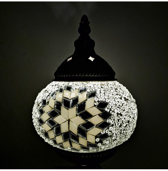 Newest Led Wall Lamp Mediterranean Style Art Deco Turkish Mosaic Wall Lampe Handcrafted Glass Romantic Light Home Decor