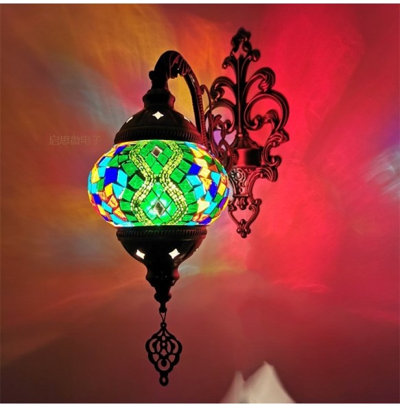 Newest Mediterranean style Art Deco Turkish Mosaic Wall Lamp Handcrafted mosaic Glass romantic wall light