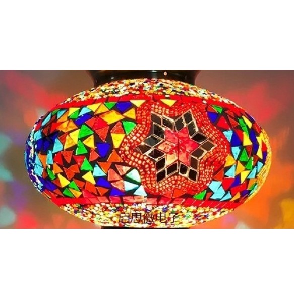 Big size New style Turkey Ethnic Customs Handmade Lamp Romantic Cafe Restaurant Bar Tree Pendant Light Bar Mosaic Pendant Light