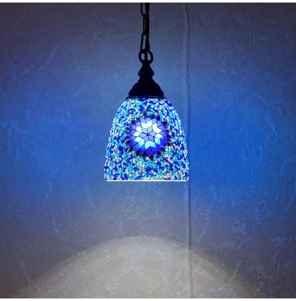 Newest Mosaic Pendant Lamp Vintage Art Deco Handcrafted Lamparas De Mesa Glass Romantic Light Lamparas Con Mosaicos Home Decor