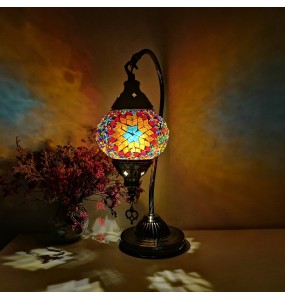 Turkish mosaic table Lamp vintage art deco Handcrafted lamparas de mesa  mosaic Glass romantic bed light lamparas con mosaicos