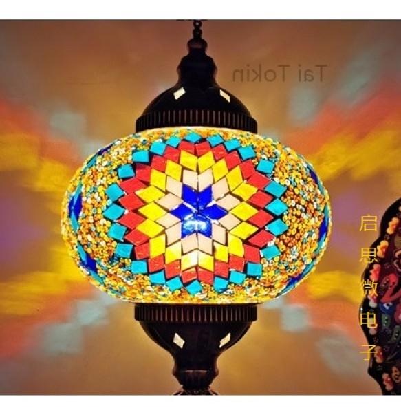 Newest style Turkish ethnic customs handmade Mosaic lamp romantic cafe restaurant bar tree Pendant light bar Pendant lamp