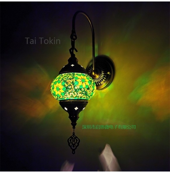 E14 Newest Mediterranean style Art Deco Turkish Mosaic Wall Lamp Handcrafted mosaic Glass romantic wall light