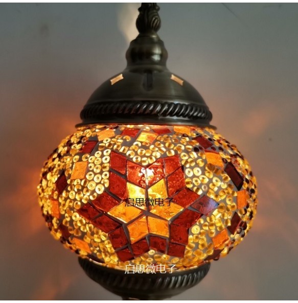 DIY Turkish Mosaic Light Material Package Handmade Table Lamp Design Lovers Parent-child Glass Night Lampara Birthday Gift